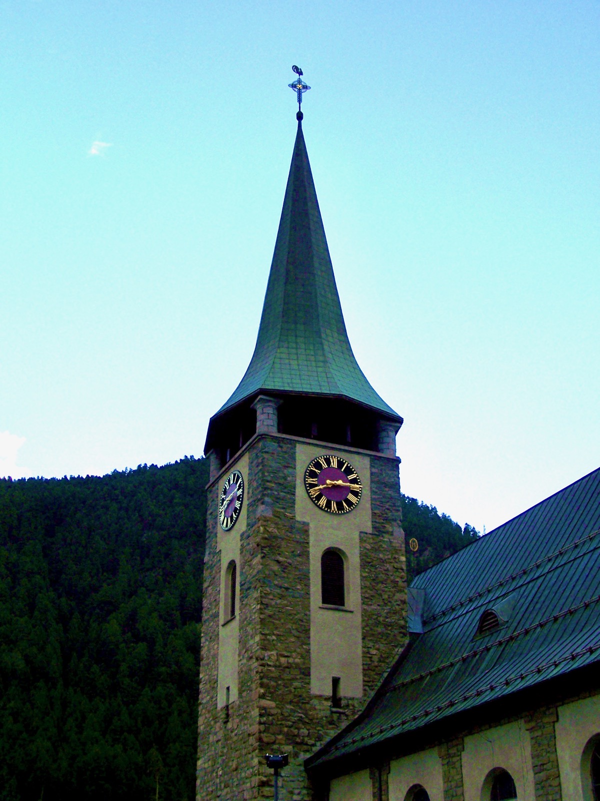 Clock in Zermatt, Switzerland