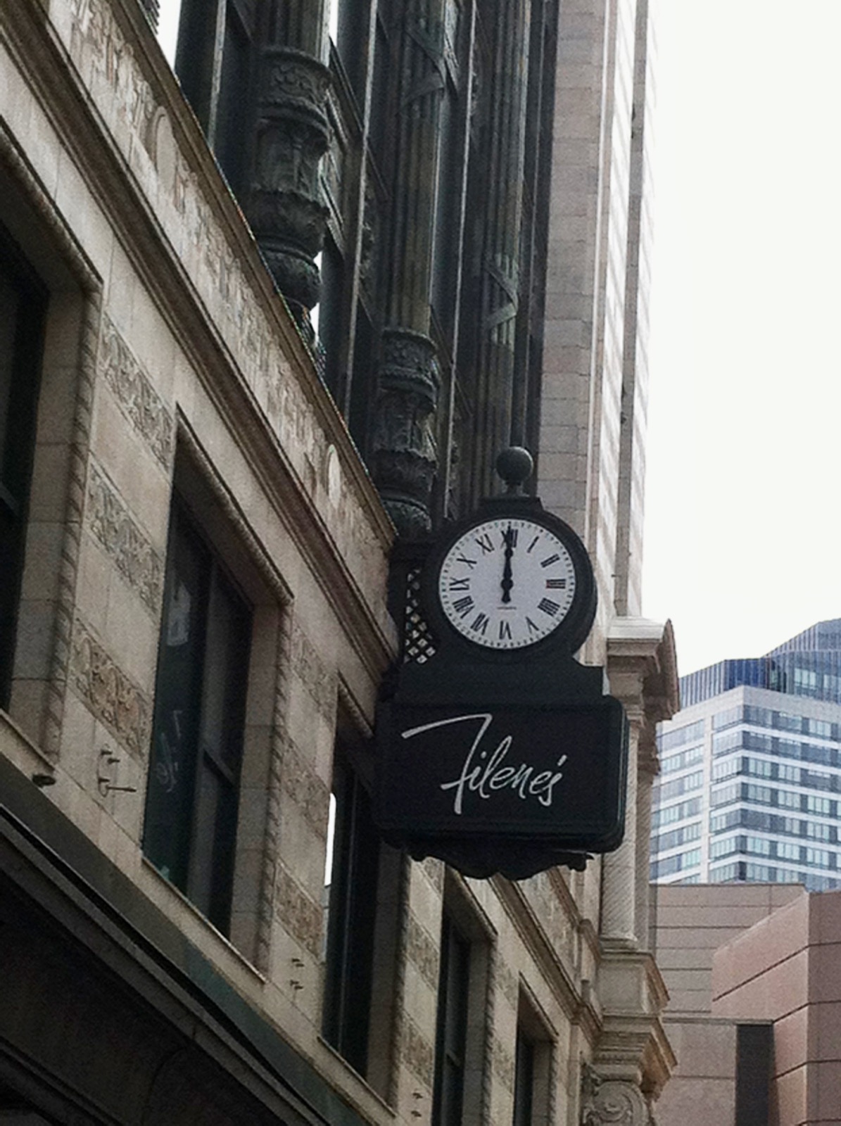 Clock in Boston, Massachusetts, USA