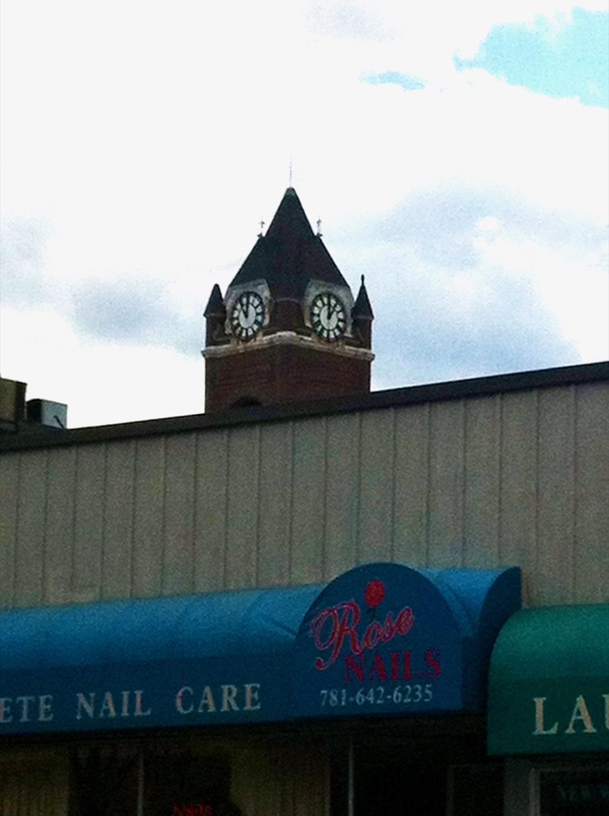 Clock in Waltham, Massachusetts, USA