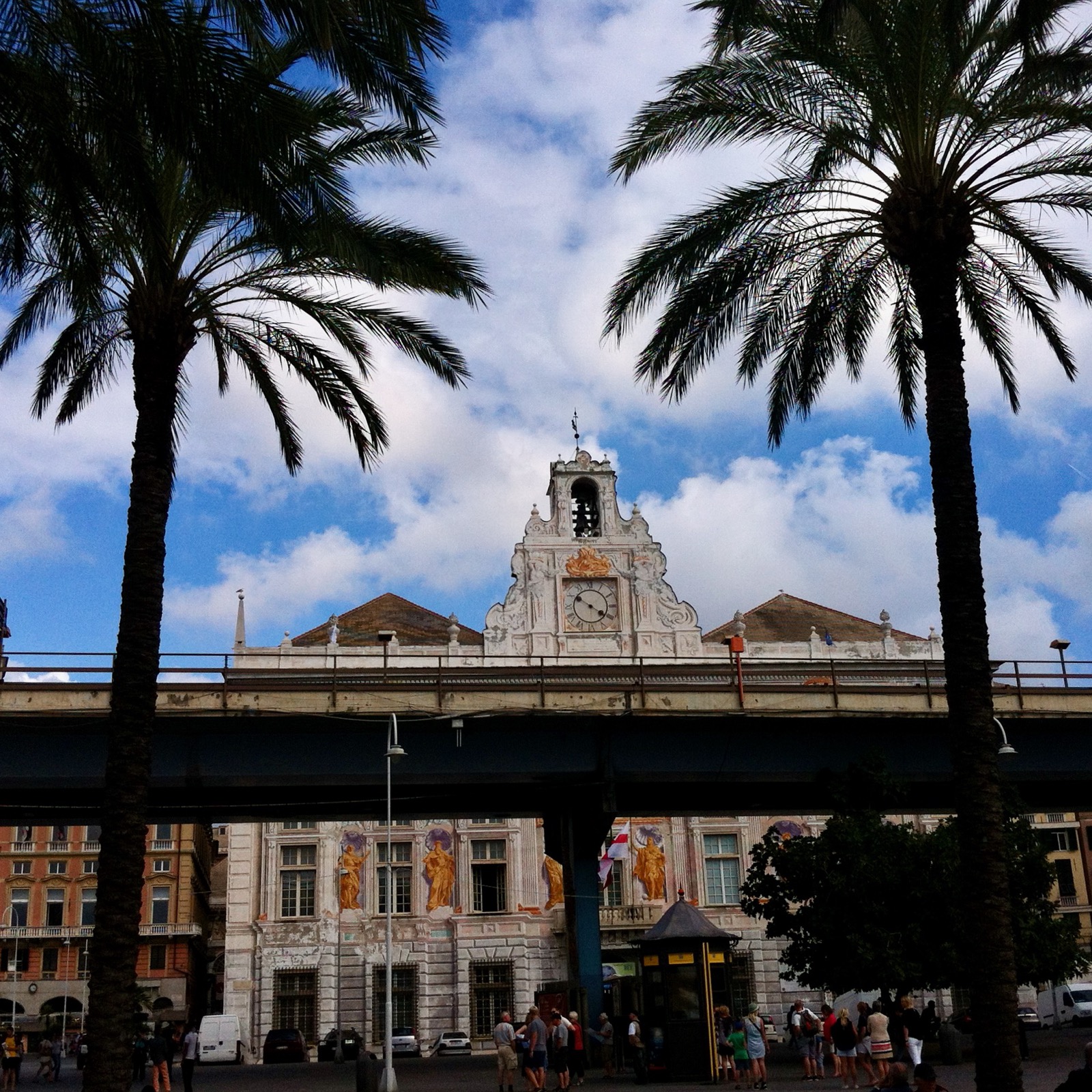 Clock in Genoa, Italy