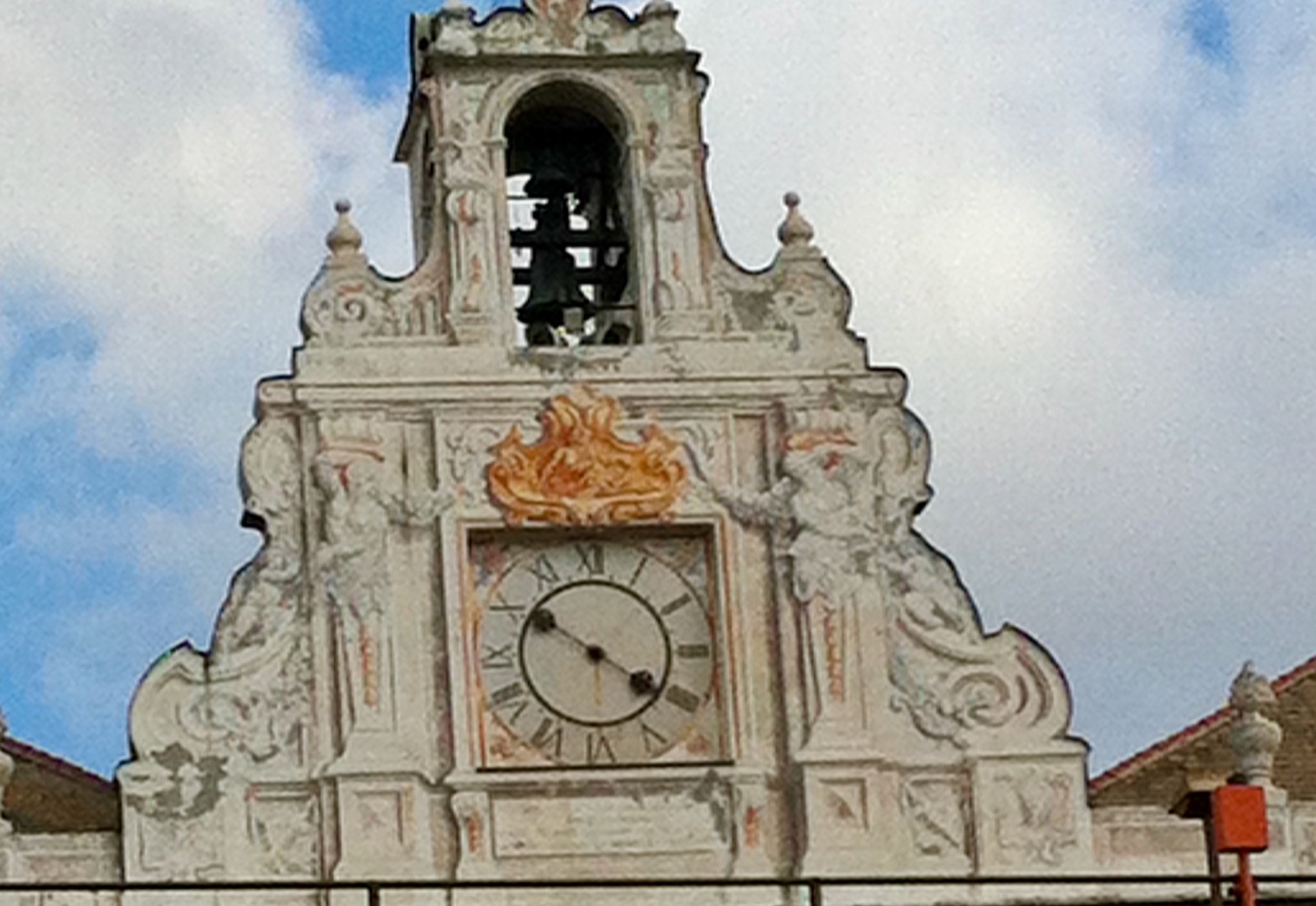 Clock in Genoa, Italy