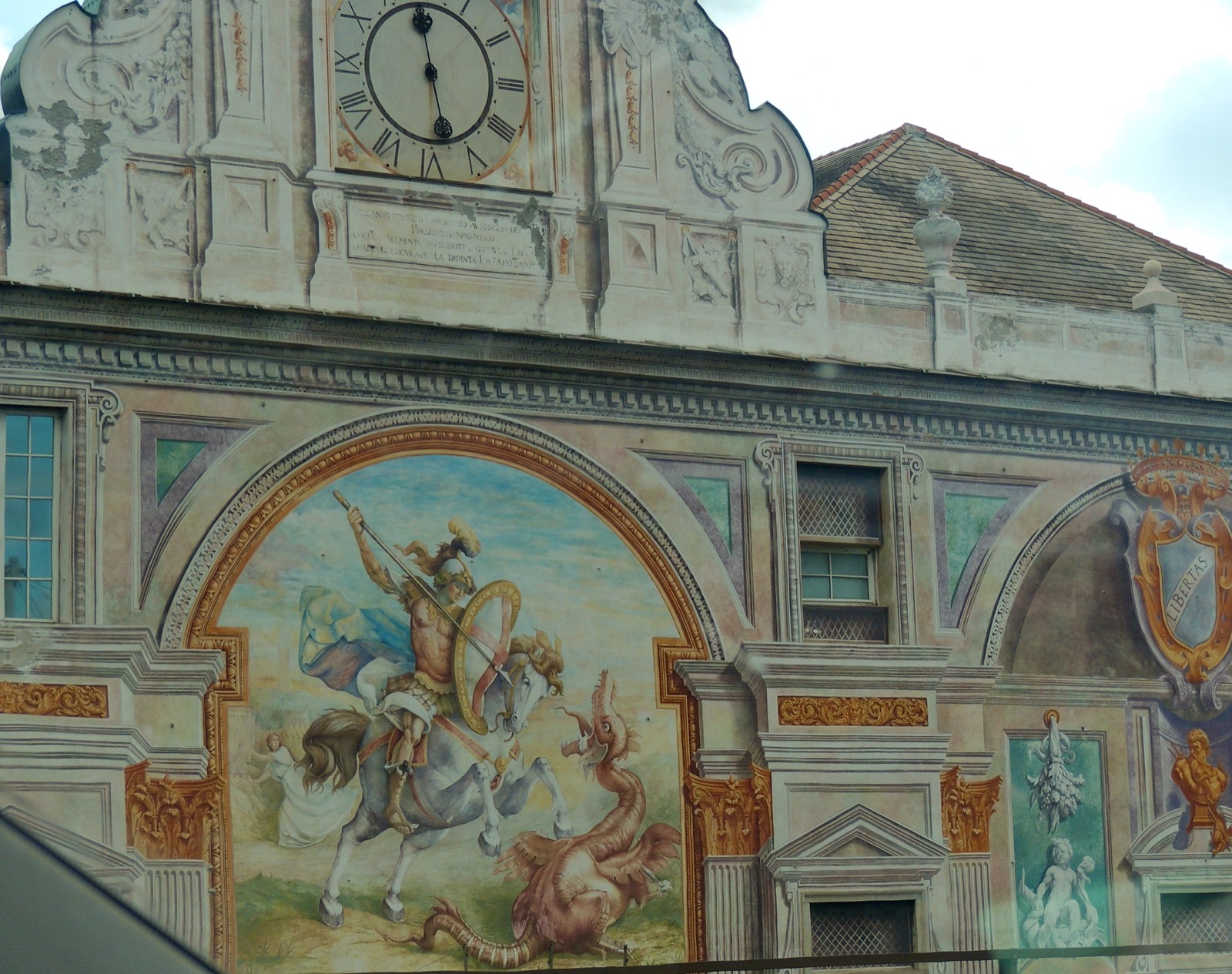Clock in Genoa, Italy