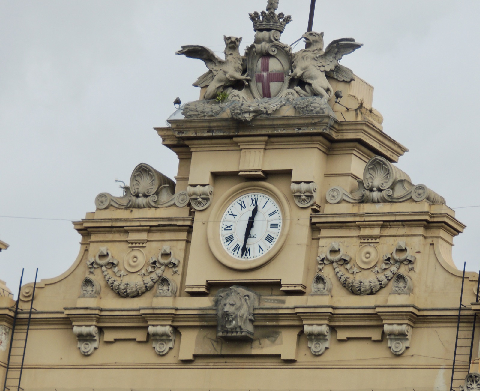 Clock in Genoa, Italy