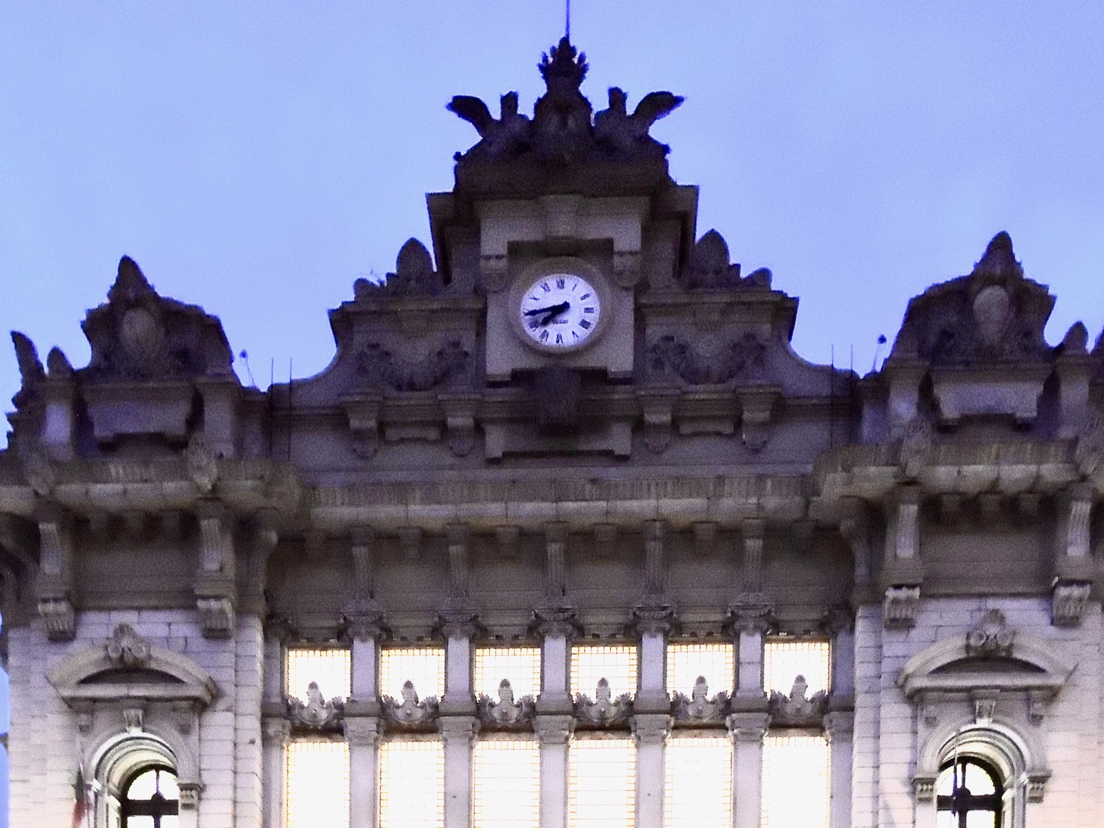 Clock in Genoa, Italy