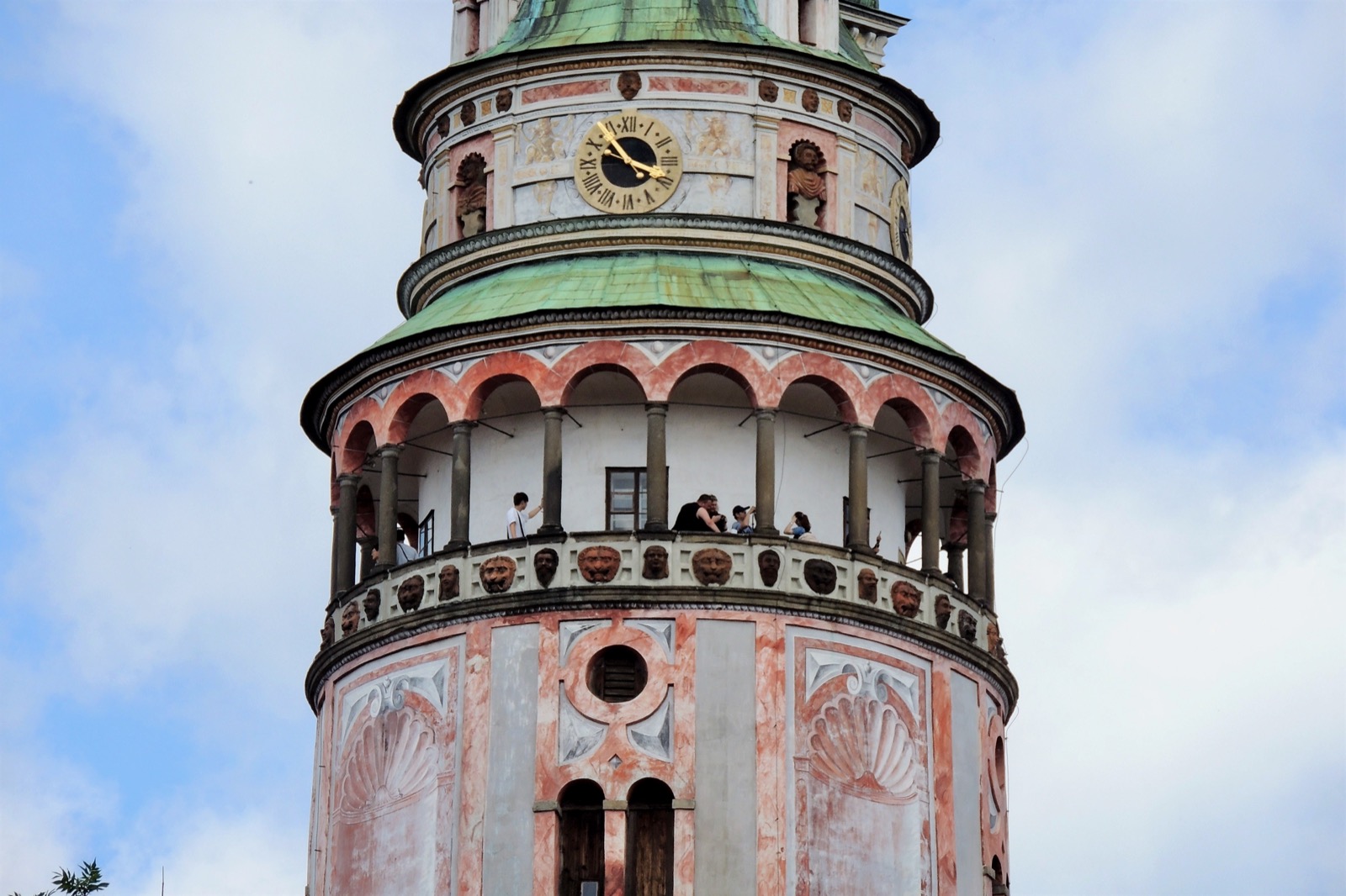 Clock in Český Krumlov, Czechia
