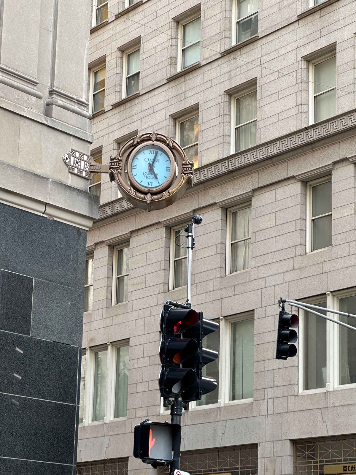 Clock in Boston, Massachusetts, USA