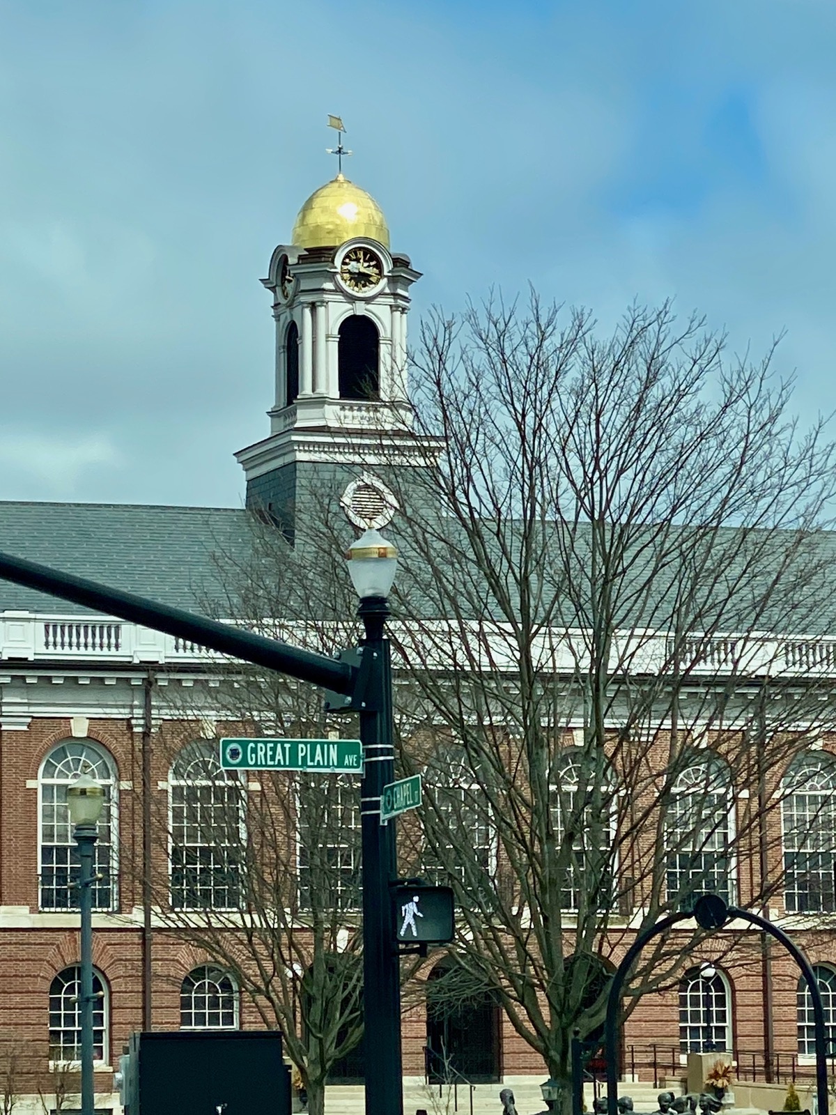 Clock in Needham, Massachusetts, USA