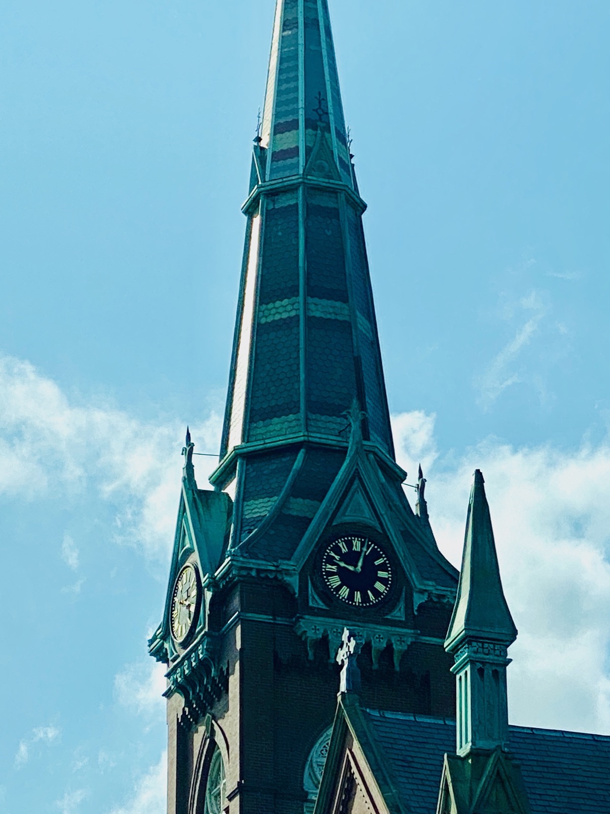 Clock in Natick, Massachusetts, USA