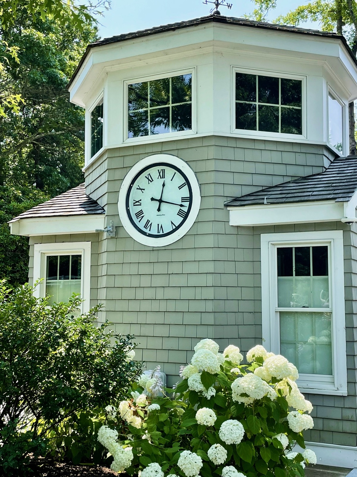 Clock in Falmouth, Massachusetts, USA