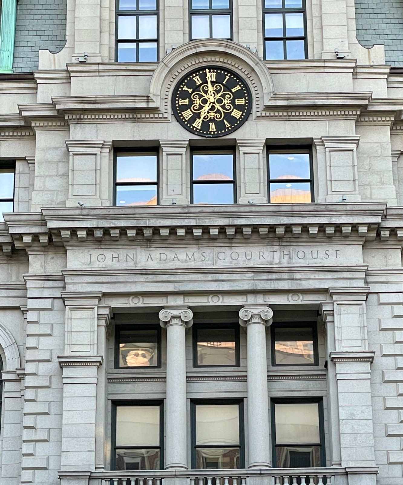 Clock in Boston, Massachusetts, USA