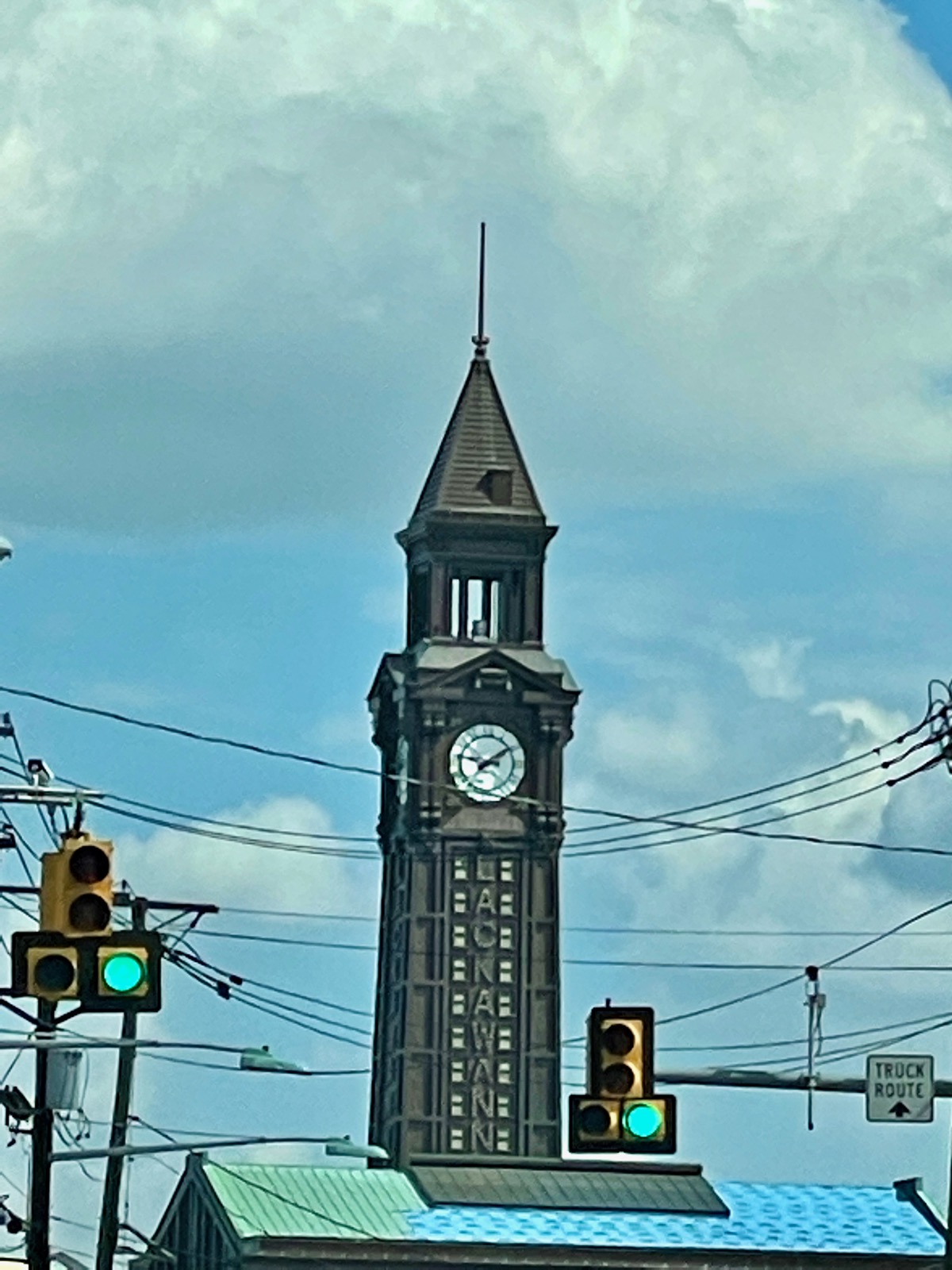 Clock in Hoboken, New Jersey, USA