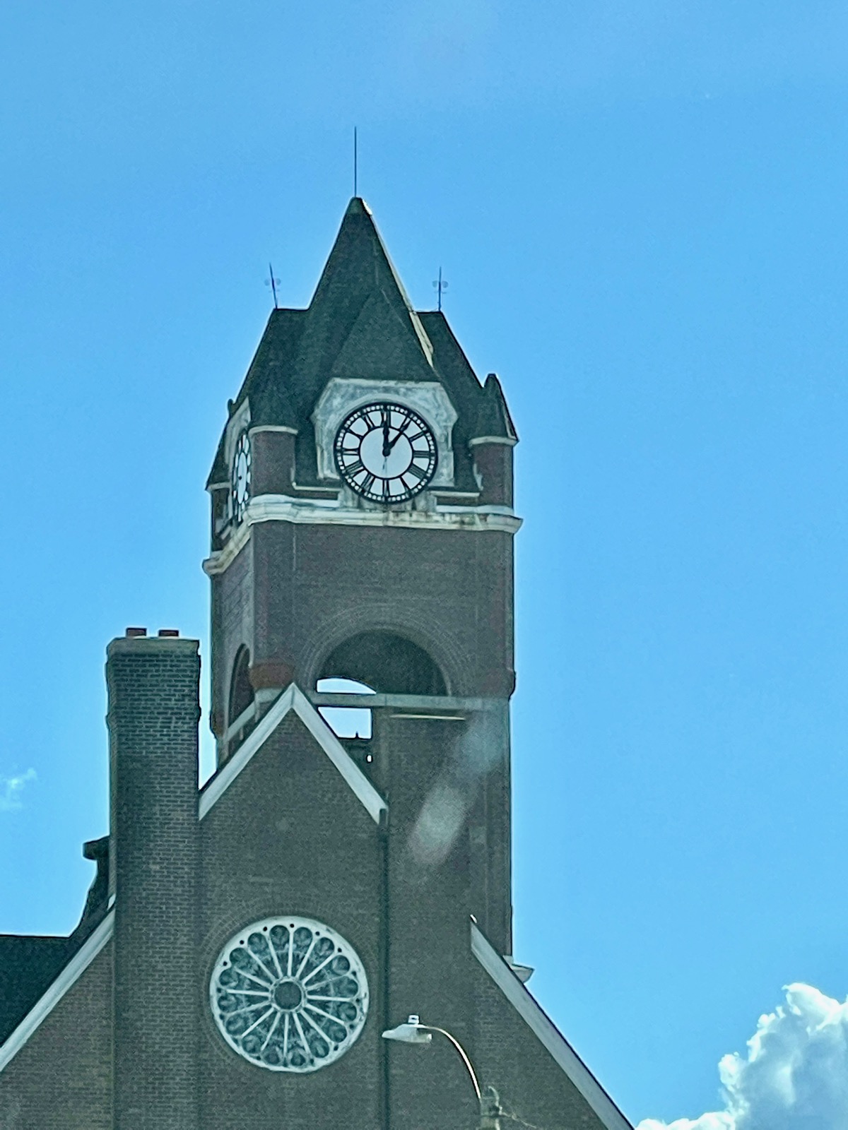 Clock in Waltham, Massachusetts, USA