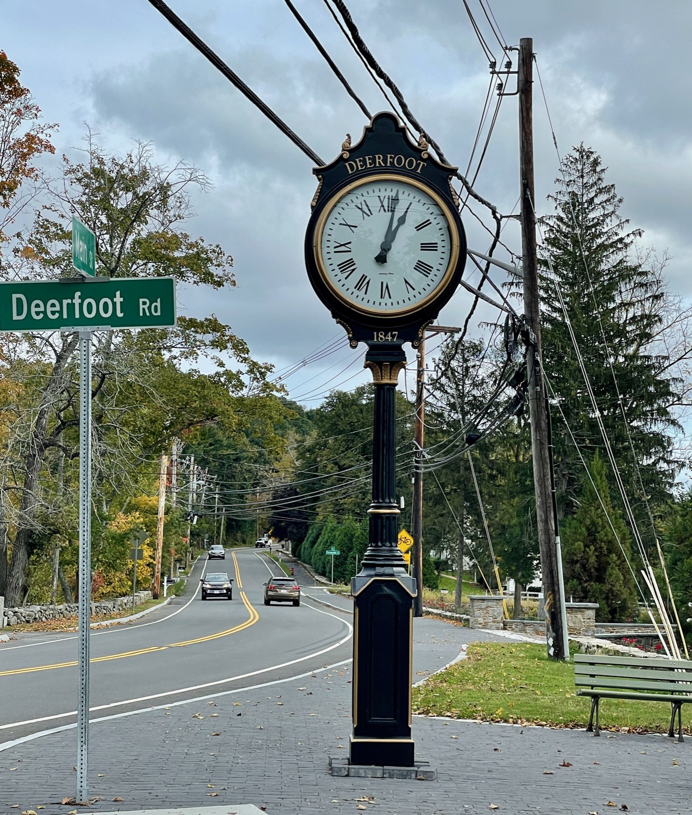 Clock in Southborough, Massachusetts, USA