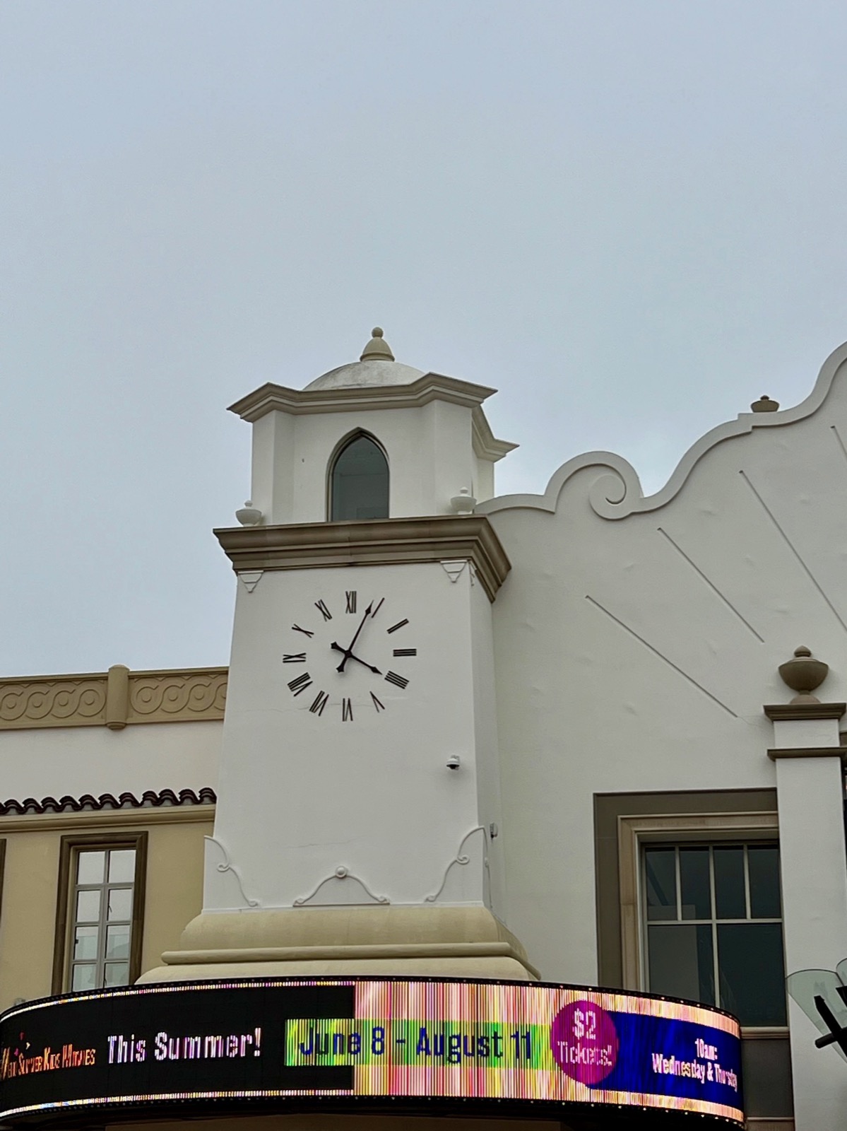 Clock in Long Beach, California, USA