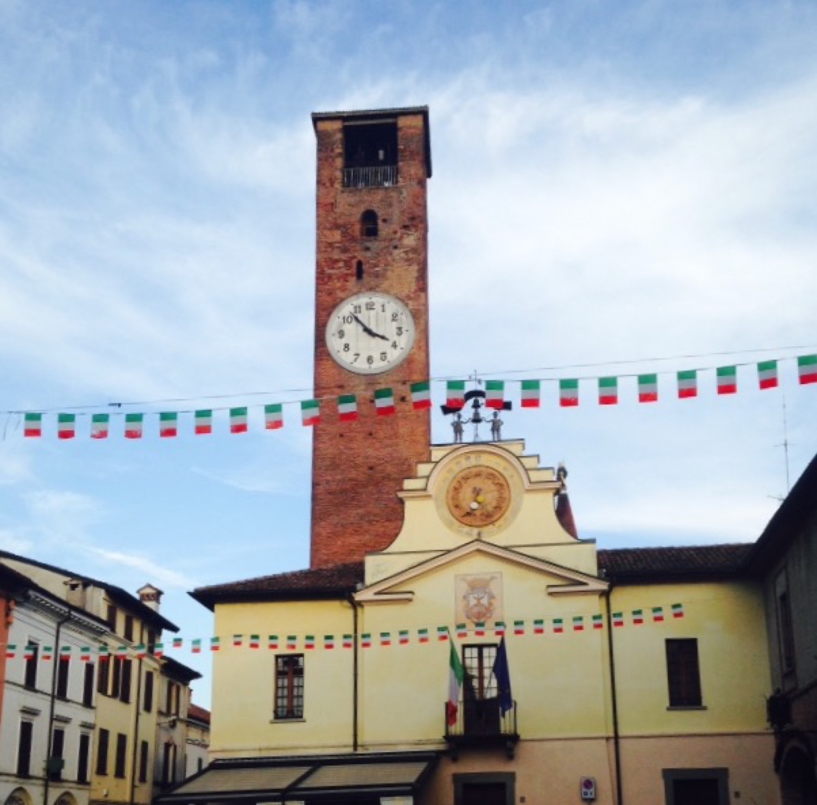 Clock in Soncino, Italy