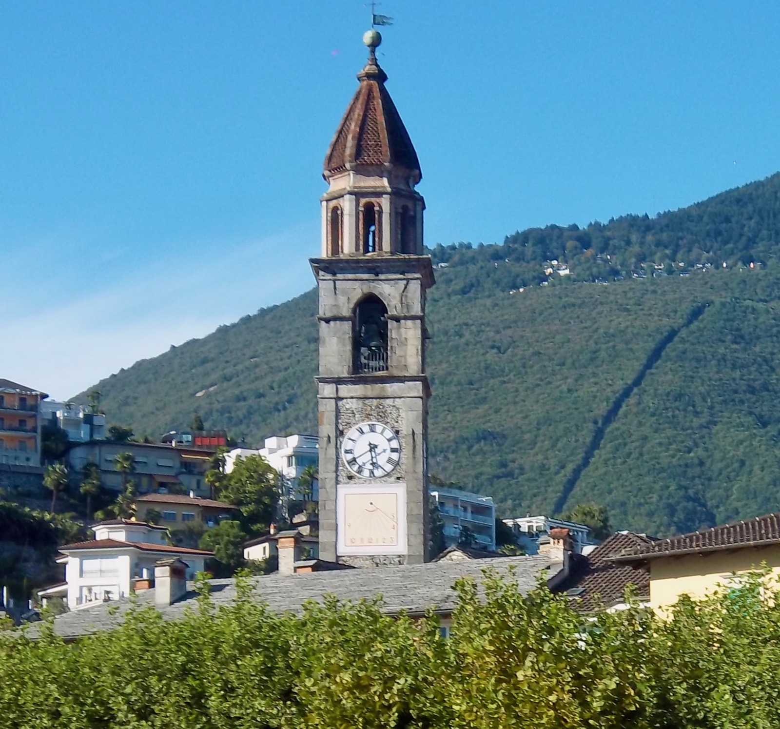 Clock in Brissago, Switzerland