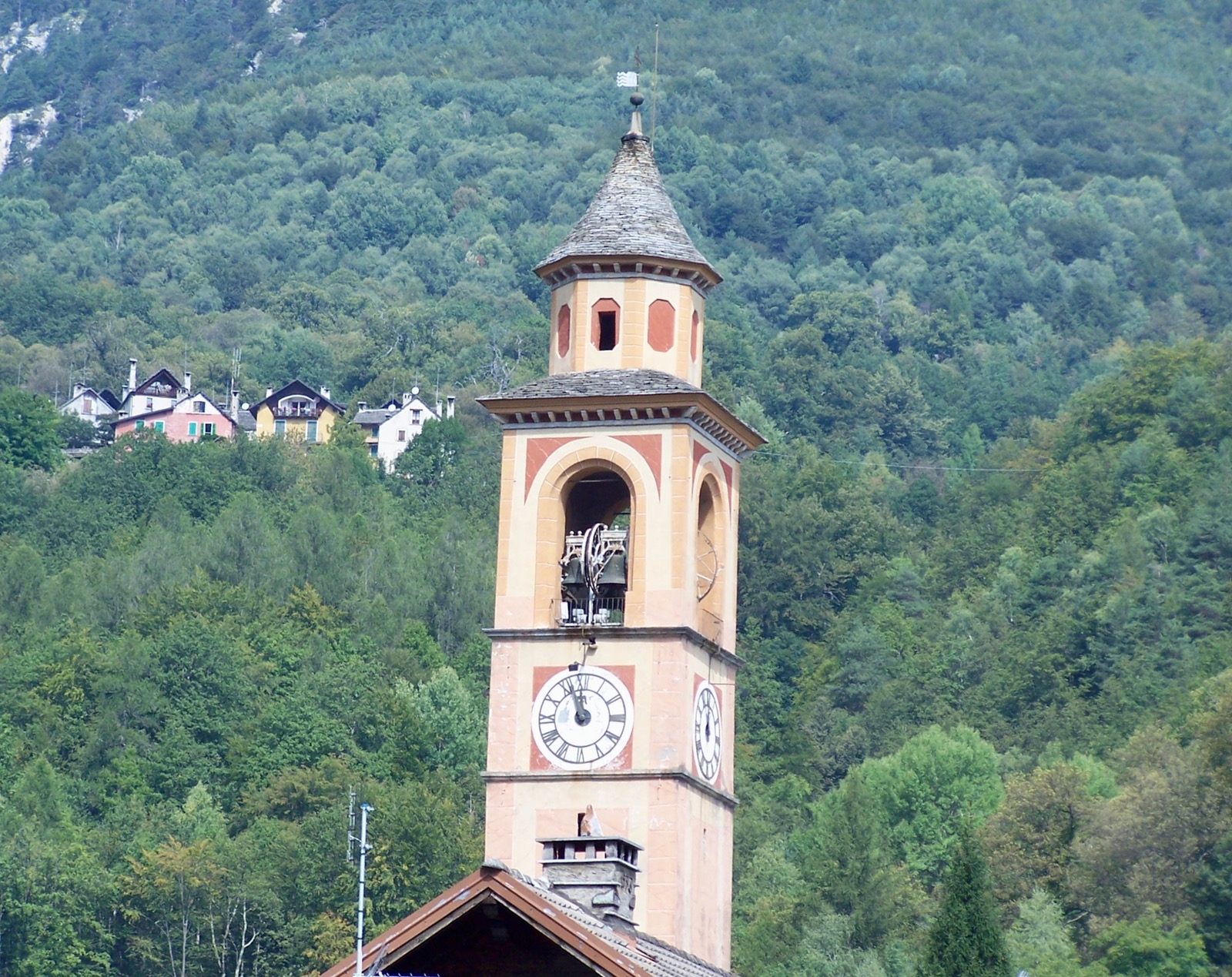 Clock in Moghegno, Maggia Valley, Switzerland