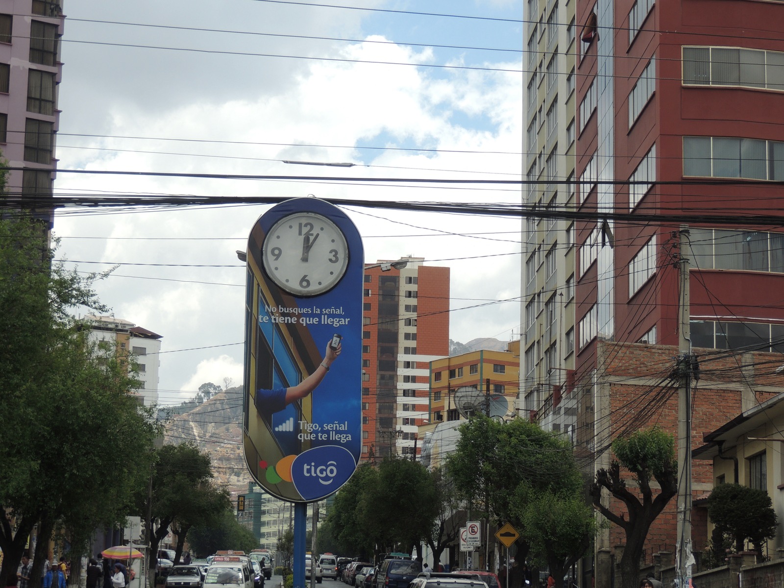 Clock in La Paz, Bolivia