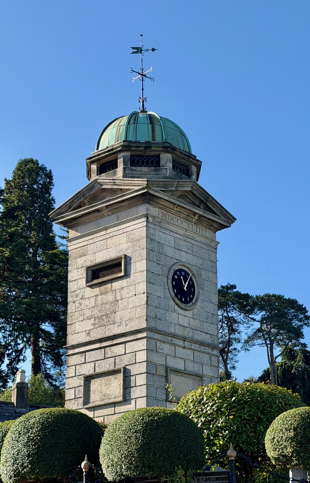 Clock in Enniskerry, Ireland